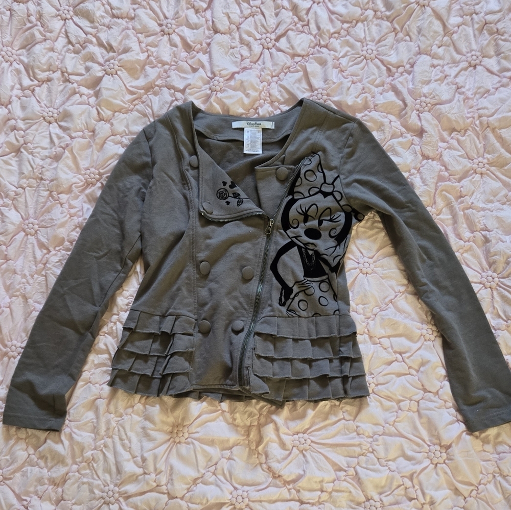 Disney Parks Authentic Gray Minnie Mouse Jacket